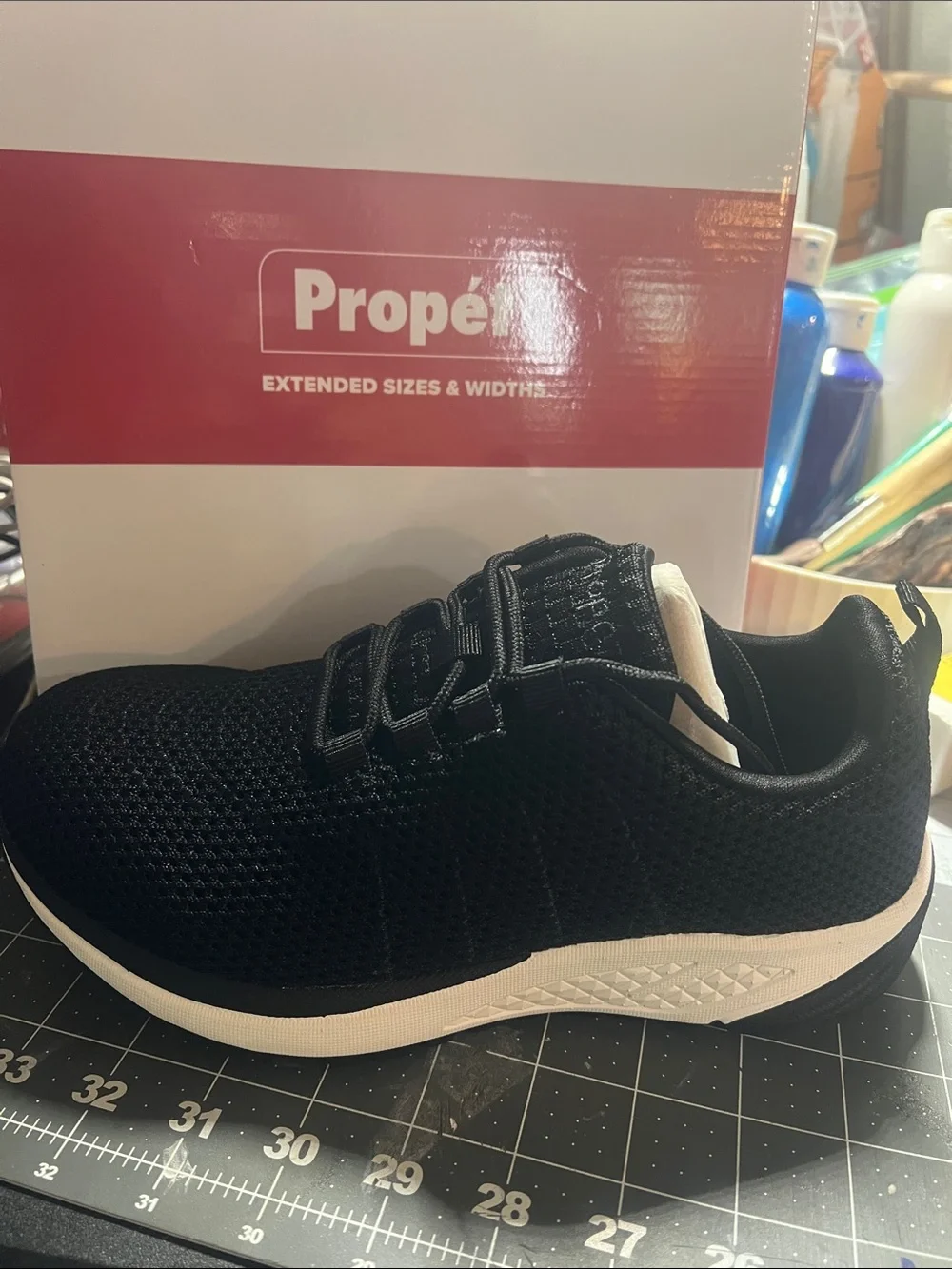 Women's Black Knit Athletic Shoes with Ortholite Comfort Insoles
